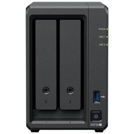 Synology DiskStation DS725+ NAS 2 Bahías (3.5" / 2.5") Torre - 8 GB DDR4 ECC - CPU AMD Ryzen - 2.5GbE - Ranuras M.2 NVMe - Ref: DS725+/8G